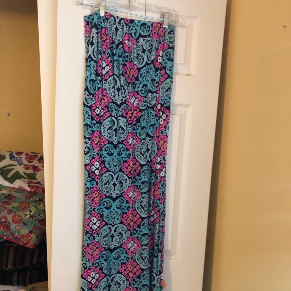 Like new! Lily Pulitzer strapless maxi dress